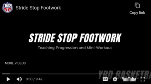 Youth Basketball: Stride Stop Footwork